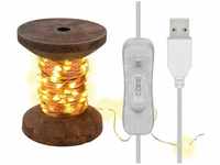 LED-Lichterkette 'Garnspule', klein, mit USB-Kabel 3 m, Lichterkette 10 m mit...