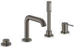 4-loch-einhand-wannenkombination Essence 252511 Hard Graphite Geb&uuml;rstet