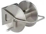 Schlauchtrommel Edelstahl, Schlauchaufroller Leer, Boden & Wand, F&uuml;r 40m