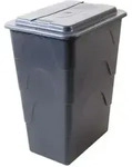 Trendline - Regentonne Eckig Deckel Hahn 240l Grau Regenwassertonne Wassertank