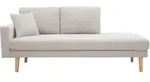 Chaiselongue Beiger Stoff Mit Samteffekt L190 Cm Bertille
