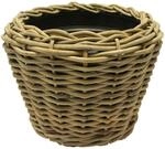 Van Der Leeden Drypot&reg; Rattan Pflanzk&uuml;bel Grau &Oslash; 57 Cm - Sylter K&ouml;rbe