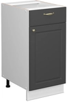 Vicco - K&uuml;chenunterschrank Fame-line, Anthrazit-gold, 40 Cm Ohne Arbeitsplatte