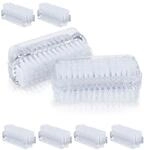 Relaxdays Nagelb&uuml;rste 8er Set, Doppelseitige Handb&uuml;rste Mit Harten Borsten,
