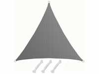 Uv Sun Sail 3x3x3 m hdpe triangle sun protection tarpaulin balcony garden grey - grau