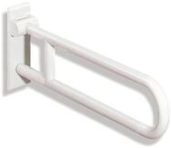 Hewi - St&uuml;tzklappgriff Drehbar Serie 801 L 850mm, Stahlkern Reinwei&szlig;