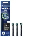 Oral-b Pro Cross Action Schwarze Zahnb&uuml;rstenaufs&auml;tze - 3 St&uuml;ck