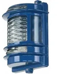 Massive Wandlampe Au&szlig;en Ip64 Aus Messing Glas H: 22 Cm In Blau E27 Wandleuchte Haus