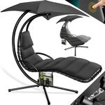 Kesser&reg; Schwebeliege Mit Sonnenschirm, Bis 120 Kg - Anthrazit