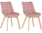 2er Esszimmerst&uuml;hle Passaic Samt Pink