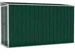 Anbauschuppen Gr&uuml;n 118x288x178 Cm Verzinkter Stahl Vidaxl