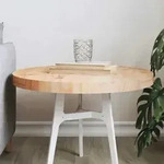 Tischplatte Rund &Oslash;50x3 Cm Massivholz Kiefer Vidaxl