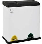 Tc2combo35 M&uuml;lleimer 35 Liter 12+23l Treteimer Trennsystem K&uuml;che Wei&szlig; - Svita