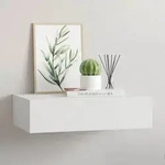 Vidaxl Wandregal Mit Schublade Wei&szlig; 40x23,5x10 Cm Mdf