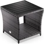 Polyrattan Beistelltisch Mit Wpc Tischplatte 45x45x40cm 80kg Belastbarkeit...
