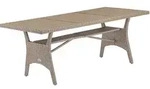 Polyrattan Gartentisch 190x90x75cm Mit Ablage Wpc-tischplatte H&ouml;henverstellbar