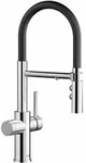 Catris S - Sp&uuml;ltischarmatur Mit Filterfunktion Und Flexiblem Arm, Chrom/schwarz
