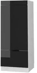 Vicco - Mikrowellenschrank Fame-line, Schwarz Eiche Hochglanz, 60 Cm