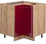 Eckunterschrank Fame-line, Bordeaux Hochglanz, 80.5 Cm Ohne Arbeitsplatte Vicco