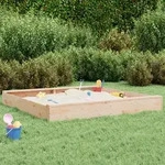 Sandkasten Mit Sitzen Quadratisch Massivholz Kiefer Vidaxl 651231