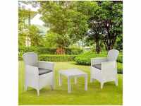 Outdoor-Lounge-Set Foggia, Gartengarnitur mit 2 Sesseln und 1 Couchtisch,...