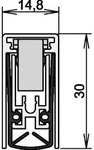 T&uuml;rdichtung Schall-ex L-15/30 Ws 1-880 1-s.l.833mm Alu.silberf.hlt - 1-880-0835 -