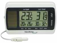 Thermometer, Innen- & Außentemperatur, min/max Speicher, weiß-grau