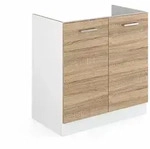 Vicco - Sp&uuml;lenunterschrank R-line, Sonoma, 80 Cm Ohne Arbeitsplatte