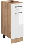 Vicco - K&uuml;chenunterschrank R-line, Wei&szlig; Hochglanz, 30 Cm Ohne Arbeitsplatte