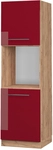 Vicco - Herdumbauschrank Fame-line, Bordeaux Hochglanz, 60 Cm Offen