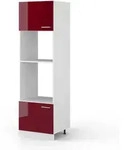 Vicco - Mikrowellenschrank R-line, Bordeaux Hochglanz, 60 Cm