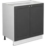 Sp&uuml;lenunterschrank Fame-line, Anthrazit-gold, 80 Cm Mit Regal, Ohne Arbeitsplatte