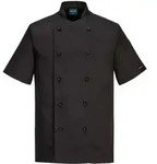 K&uuml;chenjacke Kent Kurzarm Schwarz L
