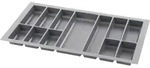 Agoform - Besteckeinsatz Classico K&uuml;rzbar 490x840x50,5mm, Kunststoff Schiefergrau
