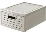 Rotho - Schubladenbox Country Klein, 8,3 L Cappuccino Boxen, K&ouml;rbchen & Kisten