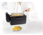 Princess - Kaltzonen Fritteuse Edelstahl Schwarz Mit Deckel 2000watt 3 Ltr