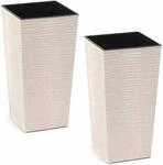 Pflanzgef&auml;&szlig; Nizza 2er-set 25 Cm Wei&szlig;
