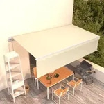 Markise Automatisch Einziehbar Mit Volant 6x3 M Creme Vidaxl