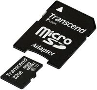 Transcend Memcard Sd 32gb Micro Sdhc Class 10 / Inkl. Sd-adapter (ts32gusdu1)
