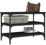Schuhbank Schwarz 70x38,5x49 Cm Holzwerkstoff Vidaxl