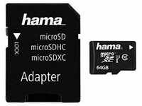 Hama - 64GB microSDXC 64GB MicroSDXC Class 10 Speicherkarte