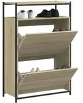 Schuhschrank Sonoma-eiche 75x34x112 Cm Holzwerkstoff - Vidaxl