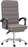 B&uuml;rostuhl Mit Massagefunktion Taupe Stoff Vidaxl