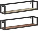 Wandregale 2 Stk. 80 Cm Altholz Massiv Vidaxl
