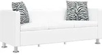 Sofa 3-sitzer Kunstleder Wei&szlig; Vidaxl