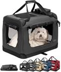 Lionto Hundetransportbox Faltbar, Stabile Stoffbox Mit Mesh-eins&auml;tzen, Ideal...