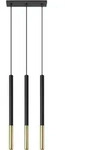 Triple Hanging Pendant Light Black, Gold G9 Dreifach H&auml;ngende Pendelleuchte Schwarz,