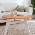 Tischplatte &Oslash;80x2,5 Cm Rund Massivholz Buche Vidaxl