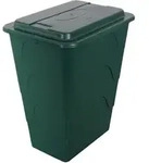 Trendline - Regentonne Eckig Deckel Hahn 280l Gr&uuml;n Regenwassertonne Wassertank