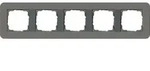 Gira Abdeckrahmen 5f Gira E3 Dklgrau/anthrazit [0215423], 0215 423